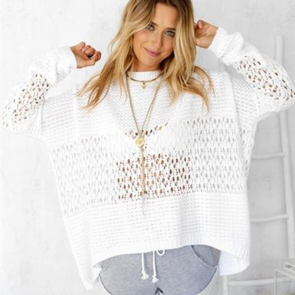 Sabo Skirt Tamia White Knit Sweater